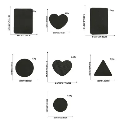 7-delni komplet samolepilnih krp za popravilo blaga Black