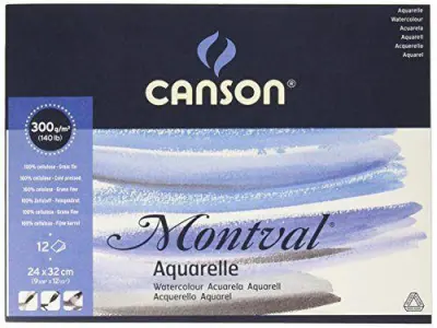 Blok akvarelni Montval 24x32cm 300 g, 12 listni; Cold Pressed