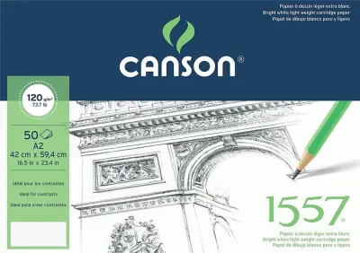 Skicirka Canson 1557 A2 120 g, 50 listna