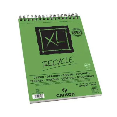 Skicirka spirala XL Recycled A4 160 g, 50 listna