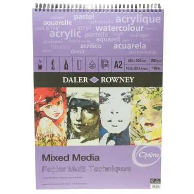 Skicirka spirala Mixed Media 250g A3, 30 listna