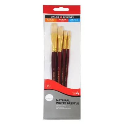 Čopiči Simply 400, White Bristle, ščetinasti set 4