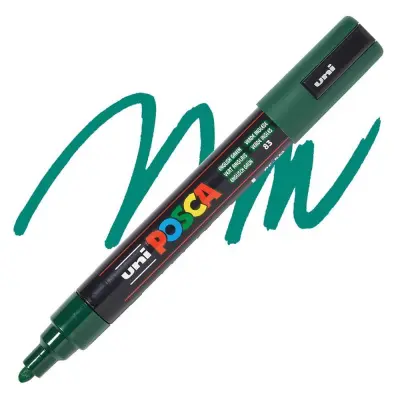 POSCA Uni flomaster; konica 1,8-2,5 mm; angleško zelen