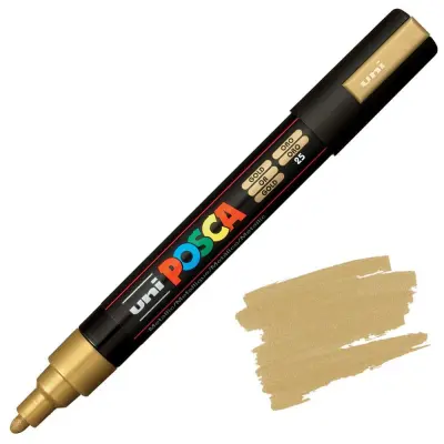 POSCA Uni flomaster; konica 1,8-2,5 mm; zlat