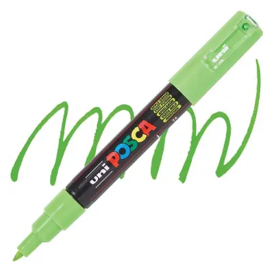 POSCA Uni flomaster; konica 0,7 mm bullet; jabolčno zelen