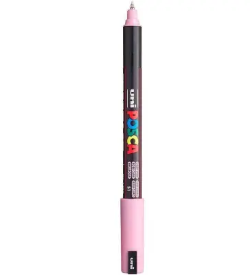 POSCA Uni flomaster; konica 0,7 mm kovina; svetlo pink