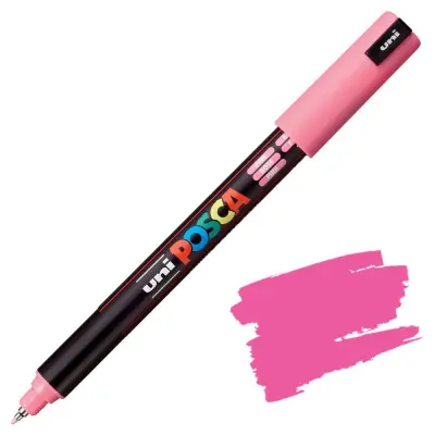 POSCA Uni flomaster; konica 0,7 mm kovina; pink