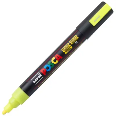 POSCA Uni flomaster; konica 1,8-2,5 mm; fluo rumen