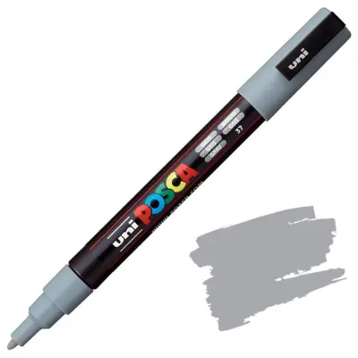 POSCA Uni flomaster; konica 0,9-1,3 mm; siv