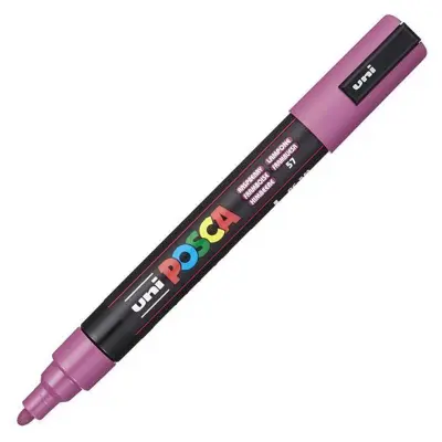 POSCA Uni flomaster; konica 1,8-2,5 mm; malina rdeč