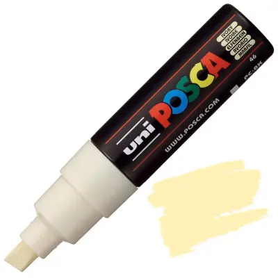 POSCA Uni flomaster; konica 8 mm prirezana; slonokoščen