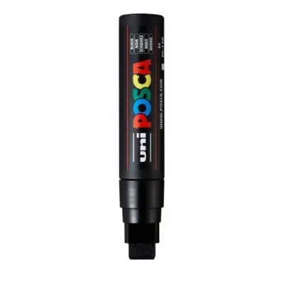 POSCA Uni flomaster; konica 15 mm ploščata; črn