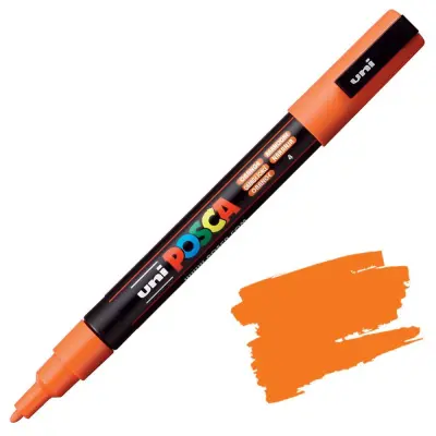 POSCA Uni flomaster; konica 0,9-1,3 mm; orange