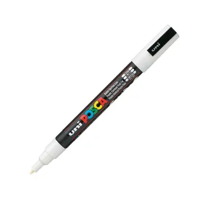 POSCA Uni flomaster; konica 0,9-1,3 mm; bel