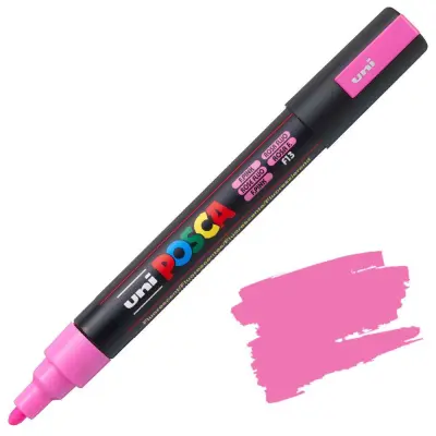 POSCA Uni flomaster; konica 1,8-2,5 mm; fluo pink