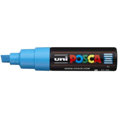 POSCA Uni flomaster; konica 8 mm prirezana; turkizen