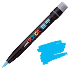 POSCA Uni flomaster; konica čopič; sv.moder