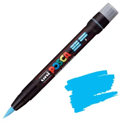 POSCA Uni flomaster; konica čopič; sv.moder