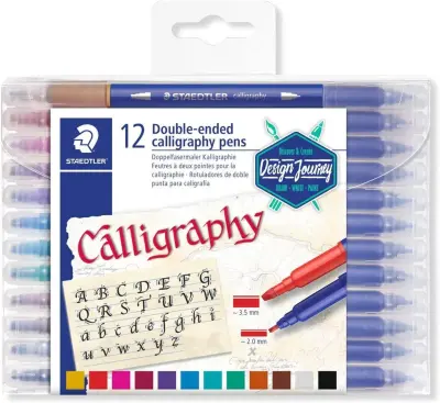 Flomastri Staedtler Calligraphy, obojestranski, set 12