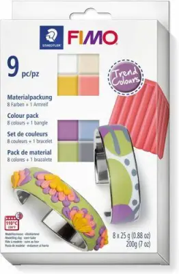 FIMO Soft set Trend 8x25g + osnova za zapestnico