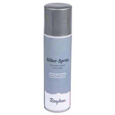 Sprej dekorativni, srebrn, 150 ml, primeren tudi za stiropor