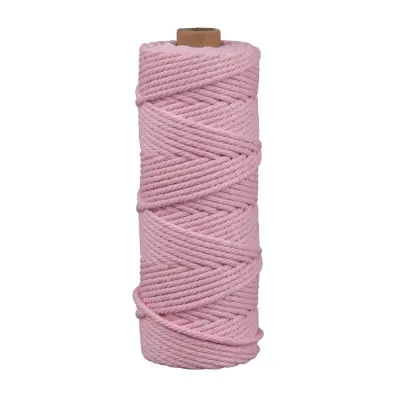 Vrvica makrame, pastelno pink, 3 mm, 70 m