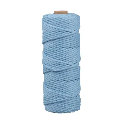 Vrvica makrame, nebesno modra, 3 mm, 70 m