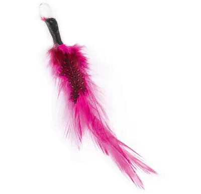 Perje dekorativno, črno-pink, 3 kom