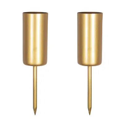 Svečnik za visoke sveče 2,3cm, višina 5 cm, zlat, set 2