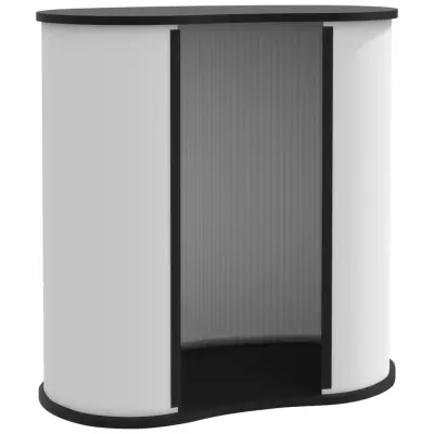 vidaXL Sejemski pult zložljiv 90x48x93 cm inženirski les
