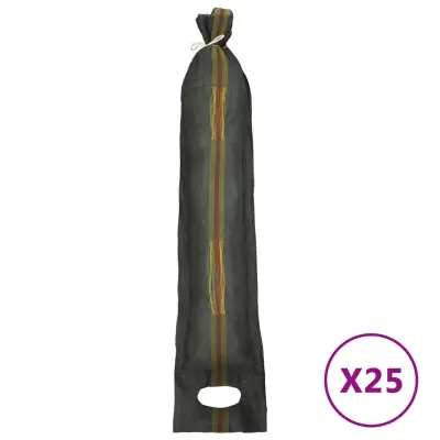 vidaXL Vreče za pesek 25 kosov temno zelene 103x25 cm HDPE