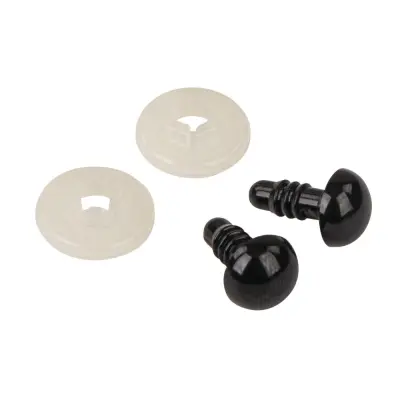 Plastična očesa varn. črna 10 mm 10 kos