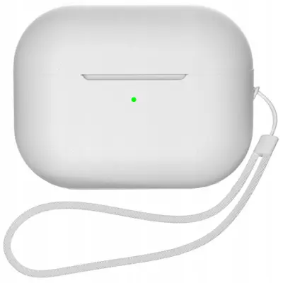 SILIKONOWE ETUI CASE OBUDOWA DO AIRPODS 3 + PASEK NA NADGARSTEK SMYCZ BIAŁE