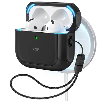 ESR OVITEK ZA APPLE AIRPODS 4 HALOLOCK MAGSAFE COVER BLACK