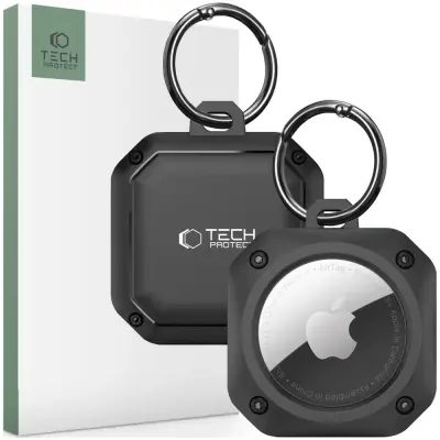 TECH-PROTECT ROUGH PRO AIRTAG BLACK ETUI ZA AIRTAG Z ZAŠČITO