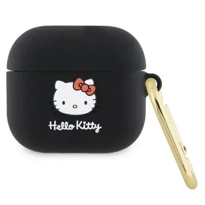 SILIKONSKI 3D OVITEK HELLO KITTY ZA AIRPODS 3 ČRN OVITEK