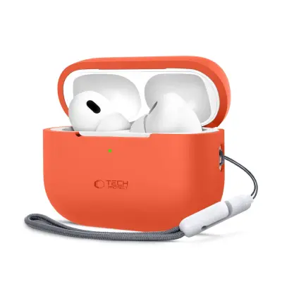 SILIKONSKI OVITEK TECH-PROTECT ZA APPLE AIRPODS PRO 1/2 NEON ORANŽEN