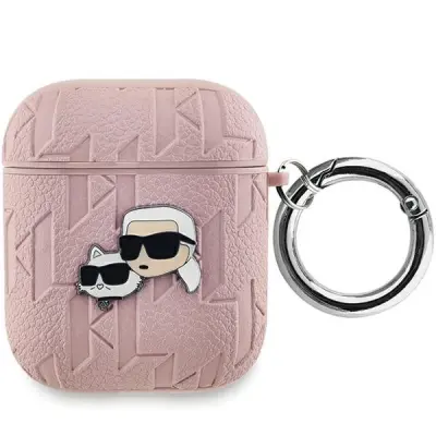 KARL LAGERFELD MONOGRAM ETUI KARL & CHOUPETTE ZA AIRPODS 1 2 ROZA