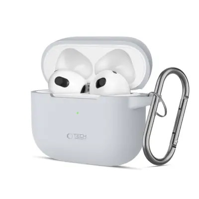 SILIKONSKI OVITEK TECH-PROTECT HOOK ZA APPLE AIRPODS 3 GREY VISOKA KAKOVOST