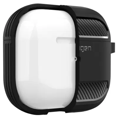 SPIGEN RUGGED ARMOR OVITEK ZA APPLE AIRPODS 3 MAT ČRNA NEPREMOČLJIVA