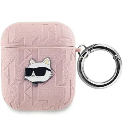 KARL LAGERFELD MONOGRAM CHOUPETTE HEAD CASE ZA AIRPODS 1 2 ROZA