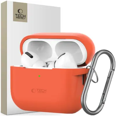 SILIKONSKI OVITEK HOOK TECH-PROTECT ZA APPLE AIRPODS PRO 1 2 NEON ORANŽEN