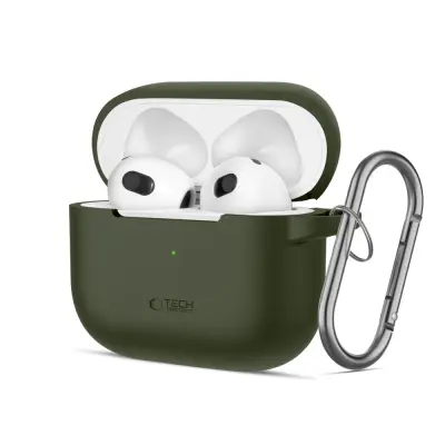 SILIKONSKI OVITEK HOOK TECH-PROTECT ZA APPLE AIRPODS 3 OLIVE GREEN