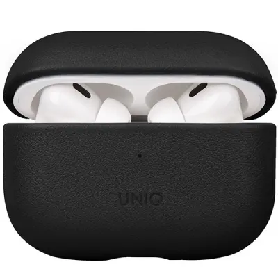 UNIKATNA OVITEK TERRA IZ PRAVEGA USNJA ZA AIRPODS PRO 2 ČRNA