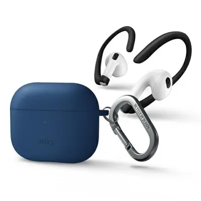 UNIQ NEXO OVITEK ZA AIRPODS 3 + SILIKONSKE KLJUBKE MODRE