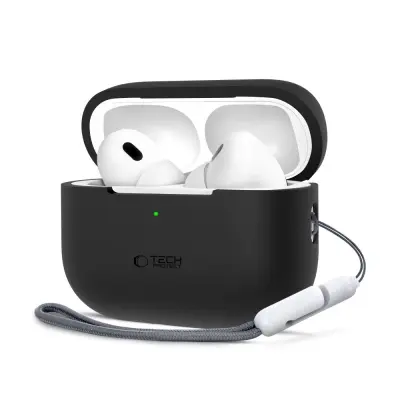 SILIKONSKI OVITEK TECH-PROTECT ZA APPLE AIRPODS PRO 1/2 ČRN