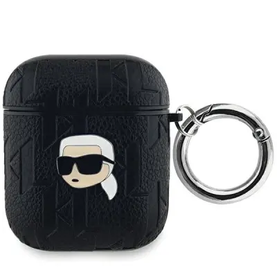 KARL LAGERFELD MONOGRAM KARL NAGLAVNA ETUI ZA AIRPODS 1/2 ETUI ČRNA