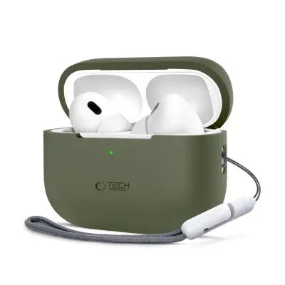 SILIKONSKI OVITEK TECH-PROTECT ZA APPLE AIRPODS PRO 1 / 2 OLIVE GREEN