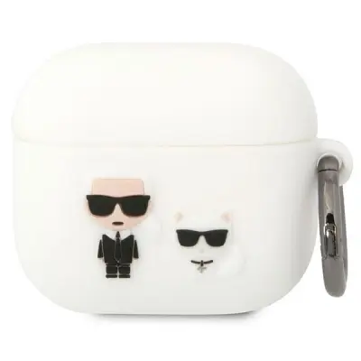 KARL LAGERFELD SILIKONSKI OVITEK KARL&CHOUPETTE ZA AIRPODS 3 BEL