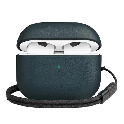 UNIKATNA OVITEK TERRA PRAVO USNJE ZA AIRPODS 3 MODRA